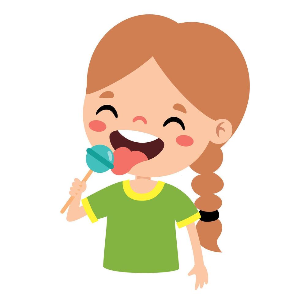 Illustration Of Kid With Lollipop vector