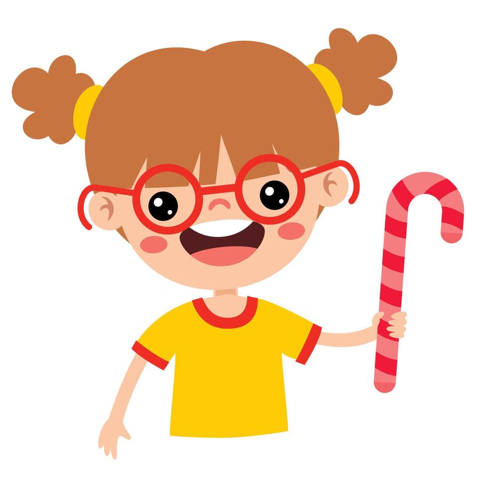 Illustration Of Kid With Candy vector