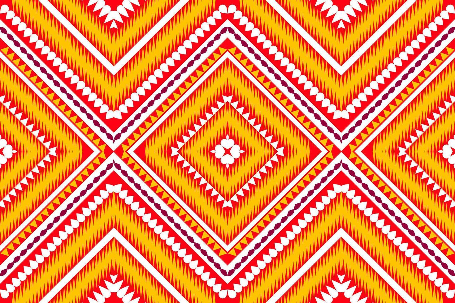 sin costura tela patrón, resumen geométrico triángulo ola zigzag ikat tribal. índigo blanco para impresión textiles, alfombras, telas vector