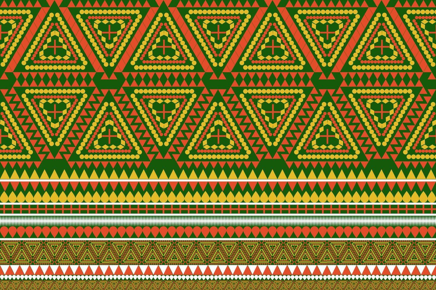 Seamless design pattern, traditional geometric flower zigzag pattern Christmas yellow yellow green white vector illustration design, abstract fabric pattern, aztec style for print textiles