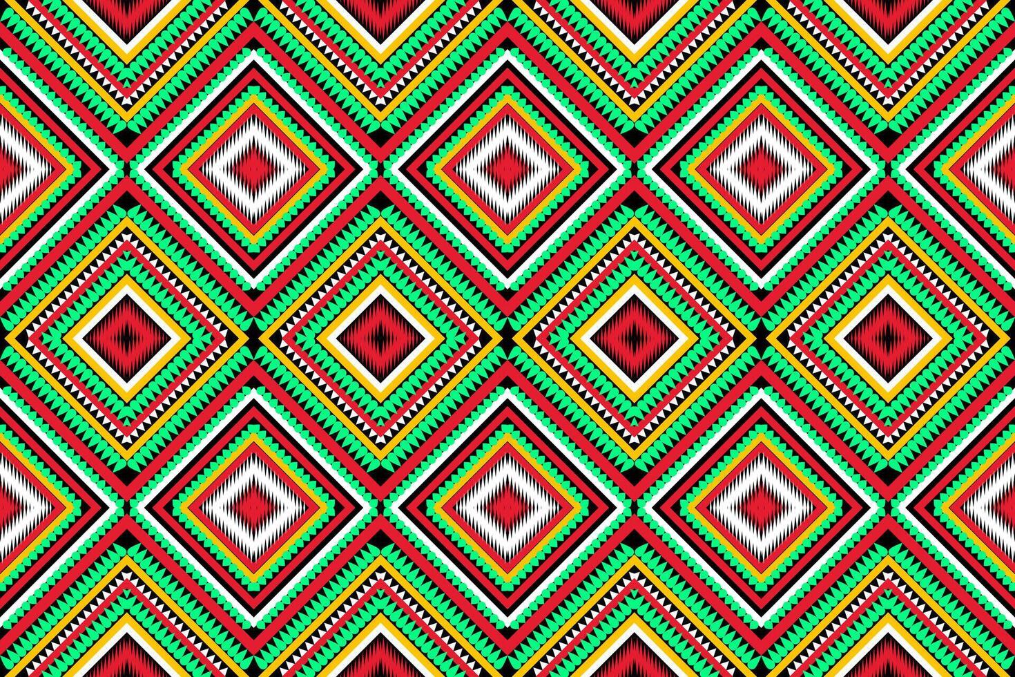 sin costura diseño patrón, tradicional geométrico flor zigzag modelo Navidad amarillo amarillo verde blanco vector ilustración diseño, resumen tela patrón, azteca estilo para impresión textiles