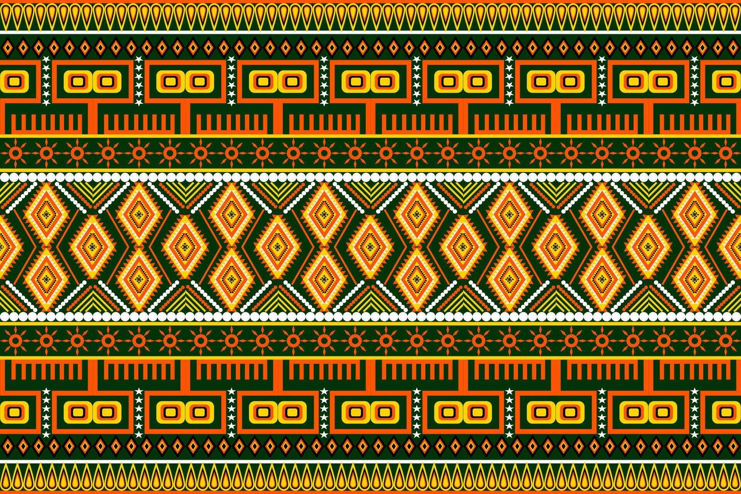 Seamless design pattern, traditional geometric flower zigzag pattern Christmas yellow yellow green white vector illustration design, abstract fabric pattern, aztec style for print textiles