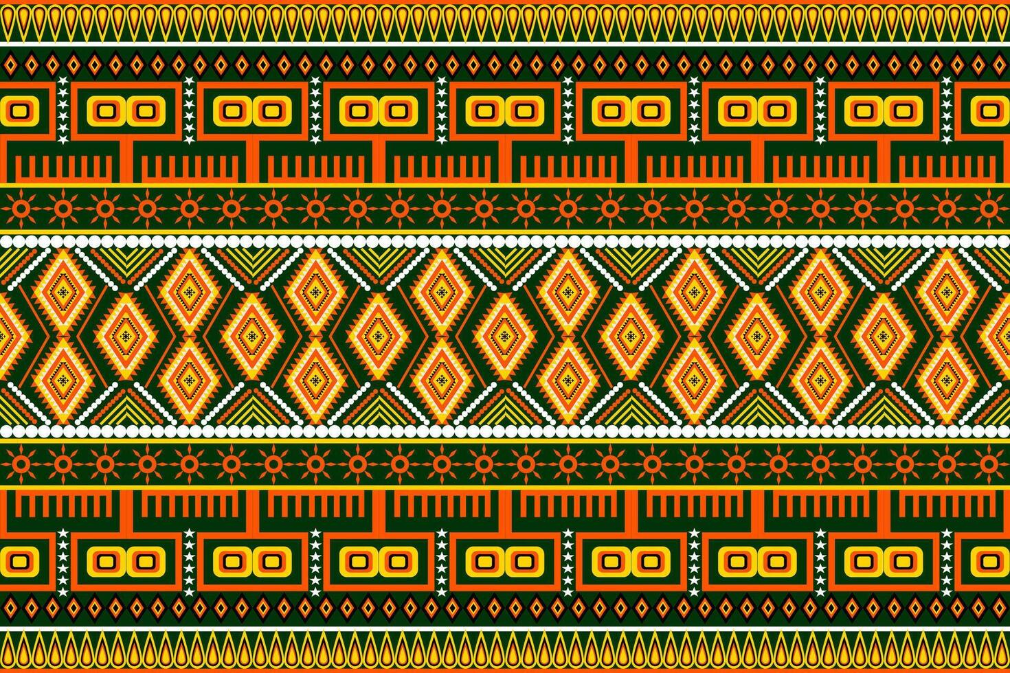 Seamless design pattern, traditional geometric flower zigzag pattern Christmas yellow yellow green white vector illustration design, abstract fabric pattern, aztec style for print textiles