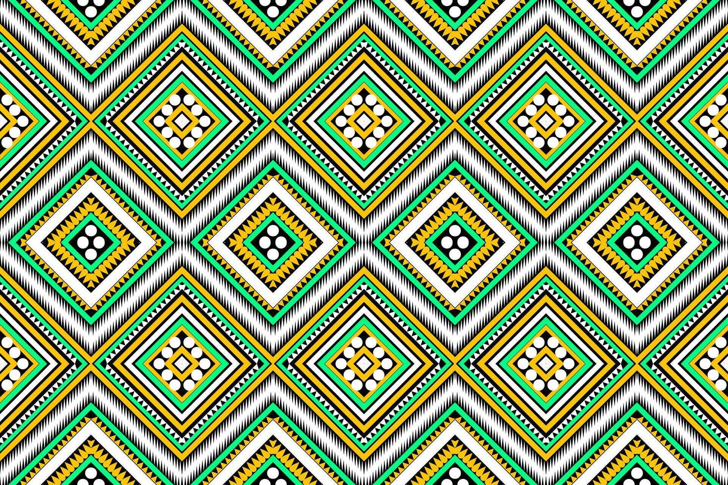 sin costura diseño patrón, tradicional geométrico flor zigzag modelo Navidad amarillo amarillo verde blanco vector ilustración diseño, resumen tela patrón, azteca estilo para impresión textiles