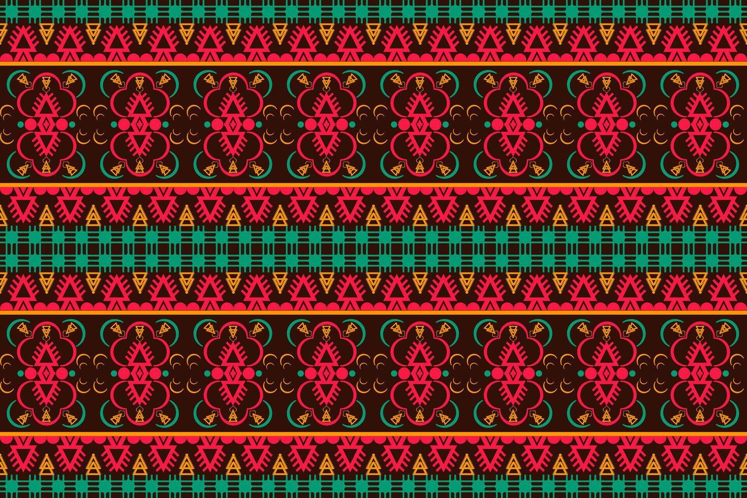 sin costura diseño patrón, tradicional geométrico flor zigzag modelo Navidad amarillo amarillo verde blanco vector ilustración diseño, resumen tela patrón, azteca estilo para impresión textiles