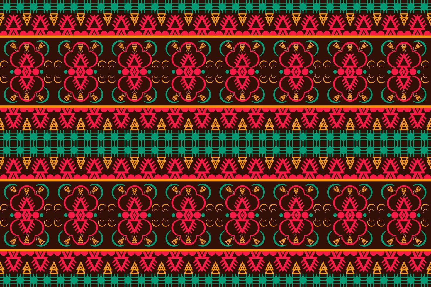 Seamless design pattern, traditional geometric flower zigzag pattern Christmas yellow yellow green white vector illustration design, abstract fabric pattern, aztec style for print textiles