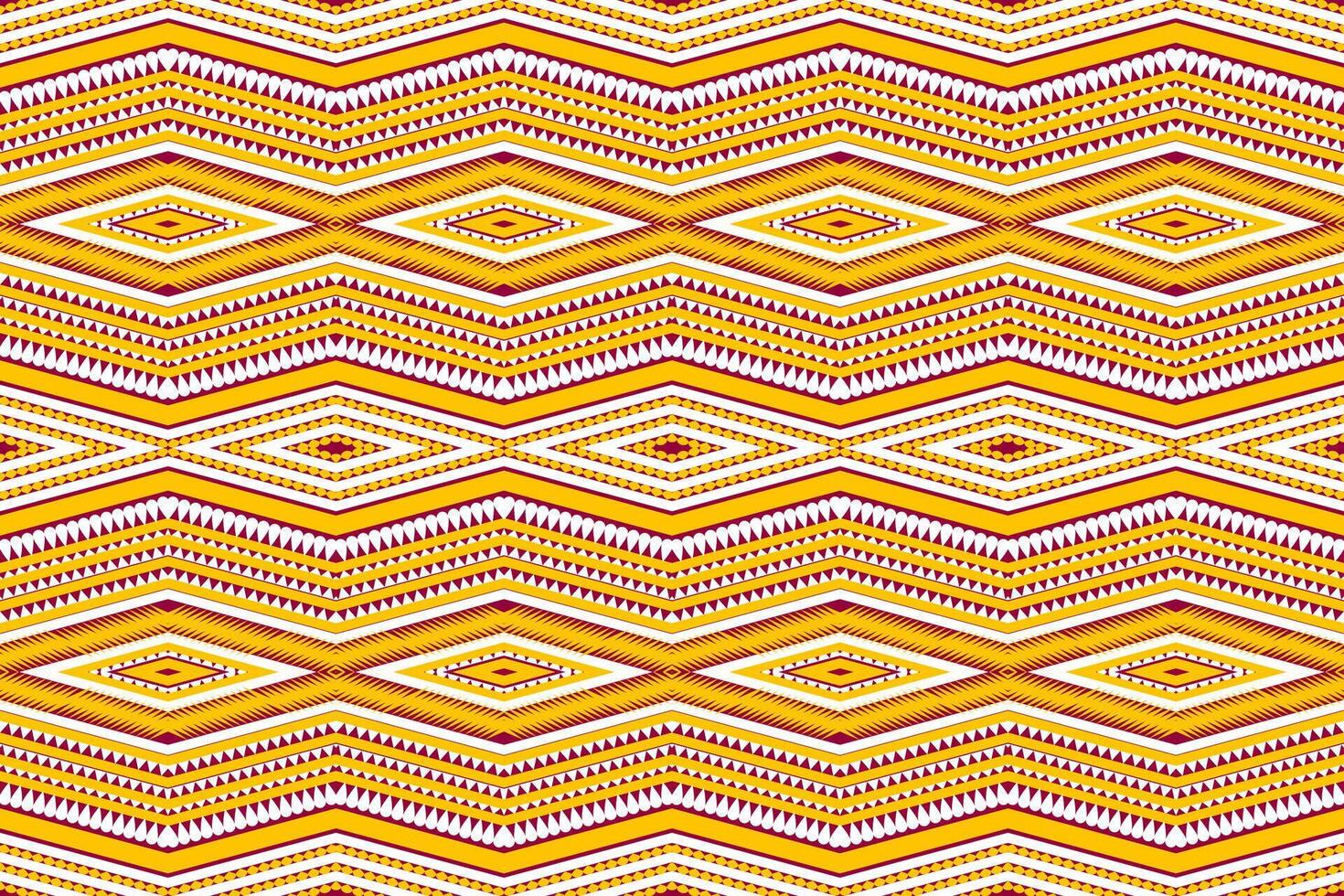 Seamless design pattern, traditional geometric flower zigzag pattern Christmas yellow yellow green white vector illustration design, abstract fabric pattern, aztec style for print textiles