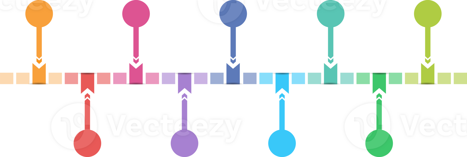 design dell'elemento infografica timeline png