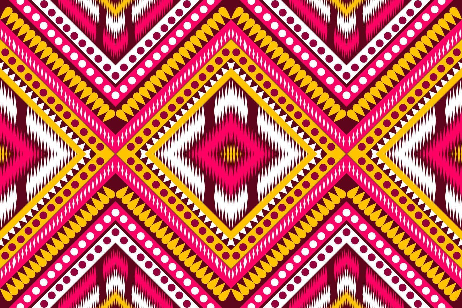 azteca tribal geométrico vector antecedentes en negro rojo amarillo blanco sin costura raya modelo. tradicional ornamento étnico estilo. diseño para textil, tela, ropa, cortina, alfombra, ornamento, envase.