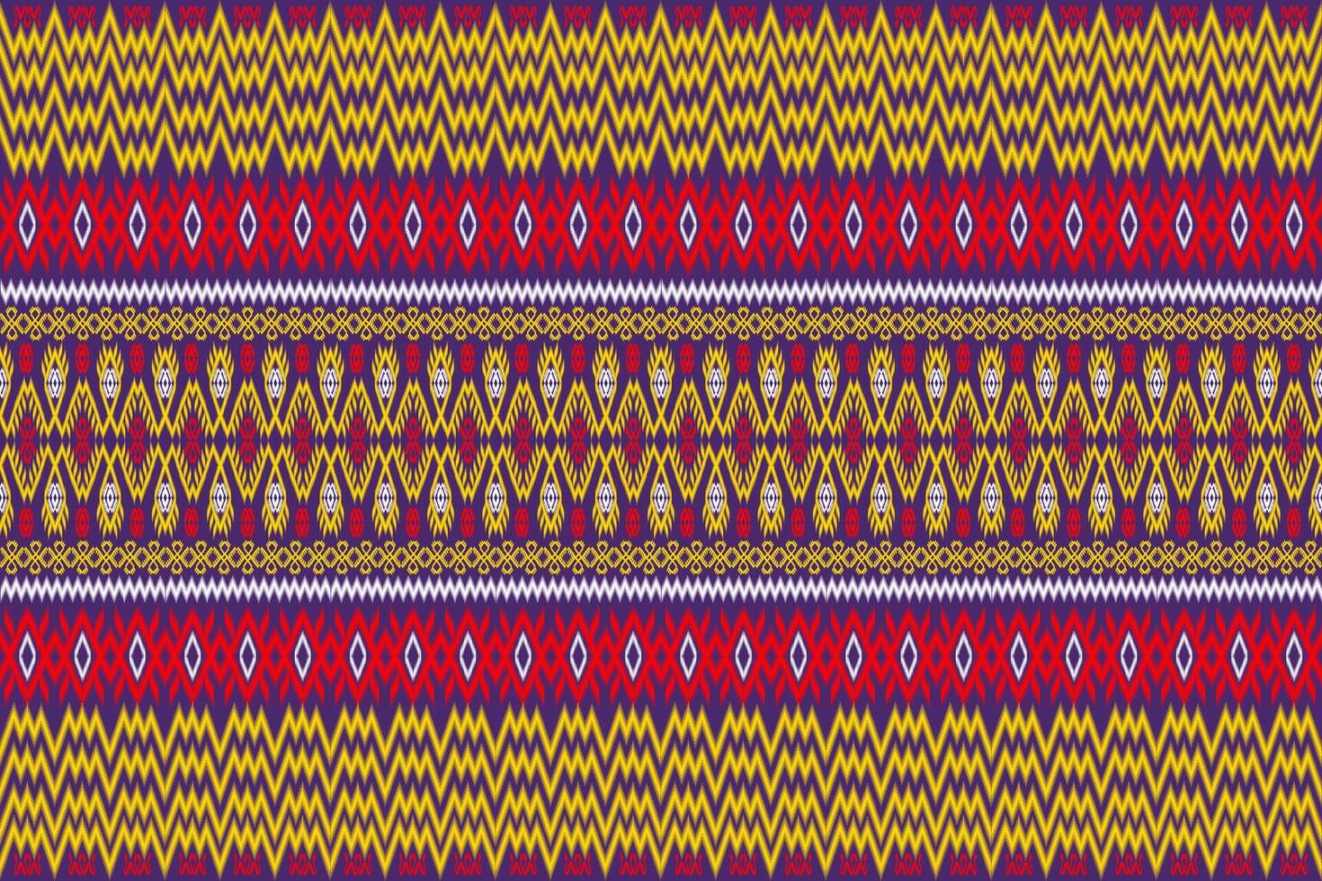 azteca tribal geométrico vector antecedentes en negro rojo amarillo blanco sin costura raya modelo. tradicional ornamento étnico estilo. diseño para textil, tela, ropa, cortina, alfombra, ornamento, envase.