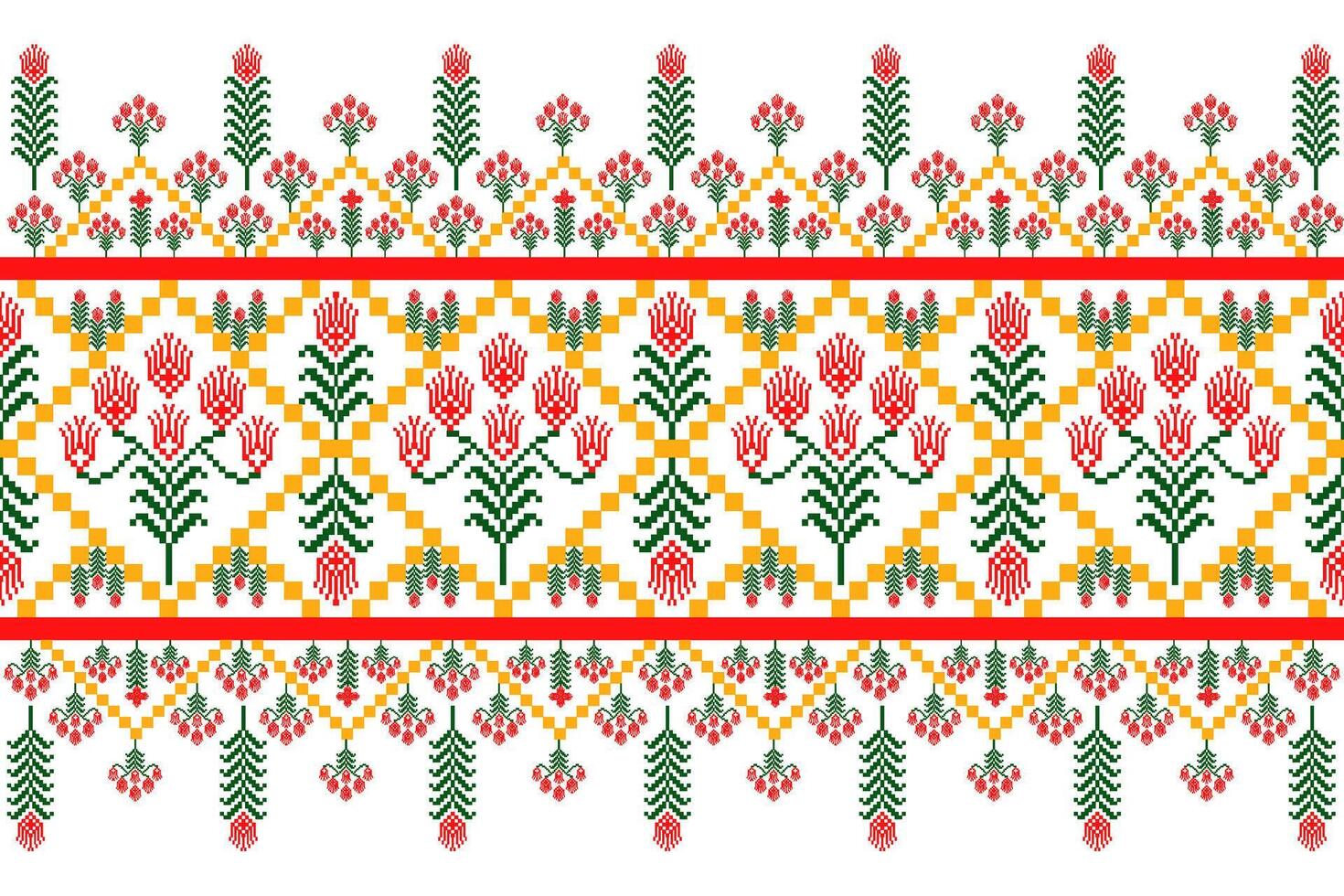 Aztec tribal geometric vector background in black red yellow white Seamless stripe pattern. Traditional ornament ethnic style. Design for textile, fabric, clothing, curtain, rug, ornament, wrapping.