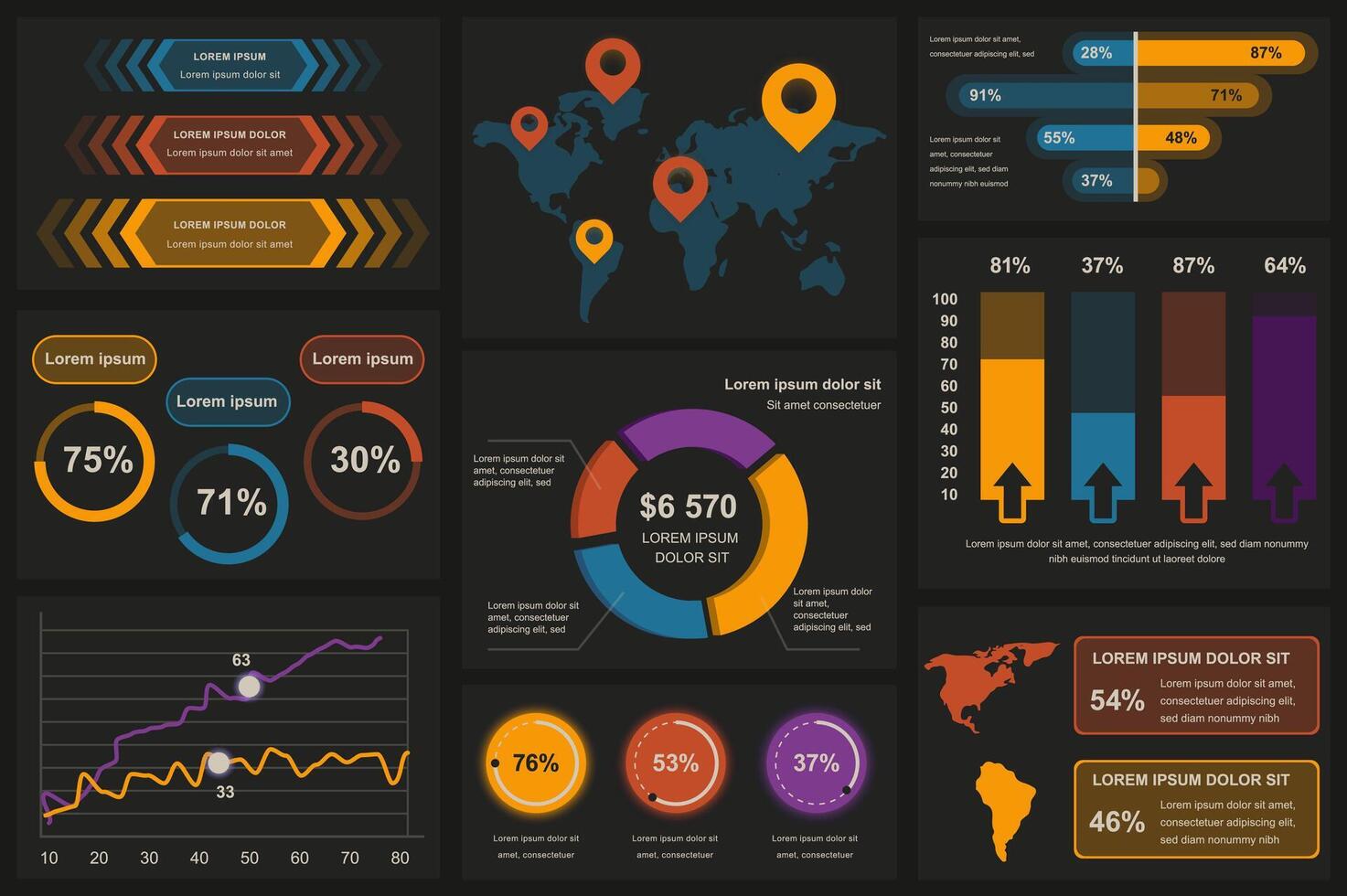 conjunto de infografía elementos datos visualización vector diseño modelo. lata ser usado para pasos, opciones, negocio proceso, flujo de trabajo, diagrama, diagrama de flujo concepto, línea de tiempo, márketing iconos, informacion gráficos.