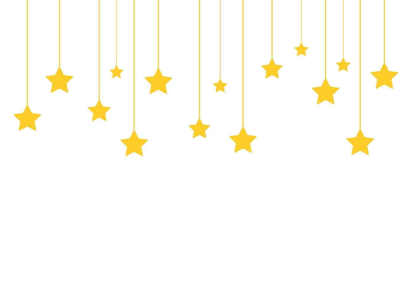 Hanging Stars for Islamic Banner Decoration Element Vector Illustration