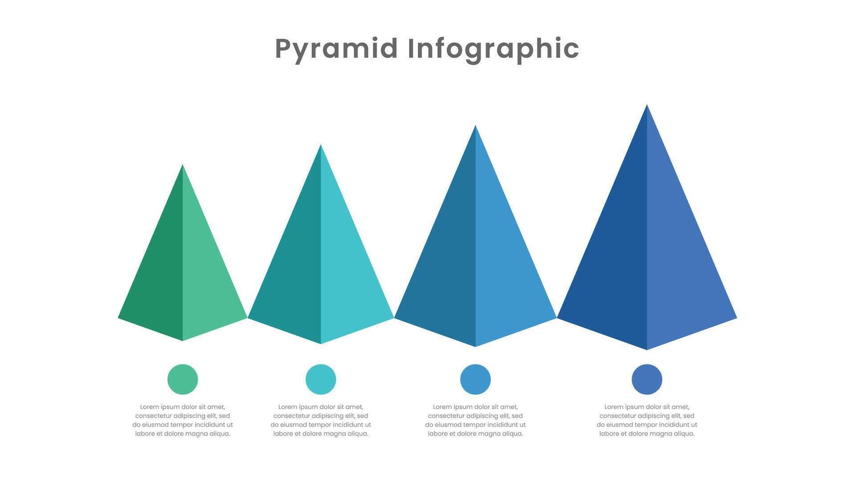 3D pyramid infographic template design vector