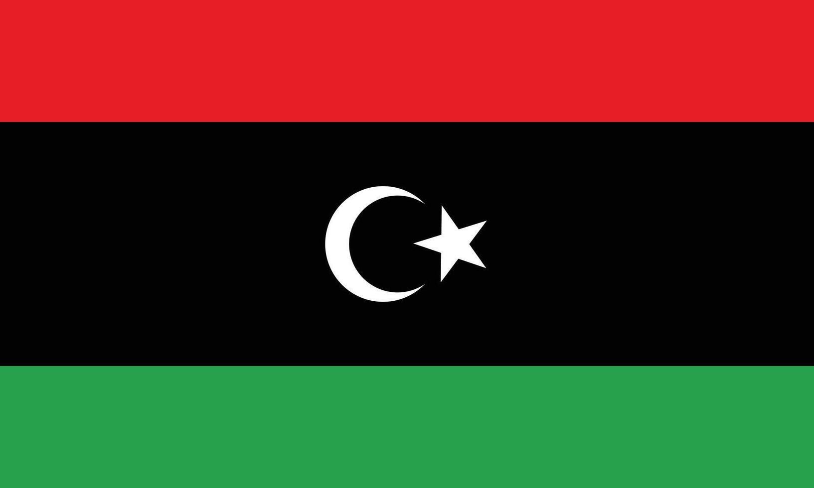 Flat Illustration of Libya national flag. Libya flag design. vector