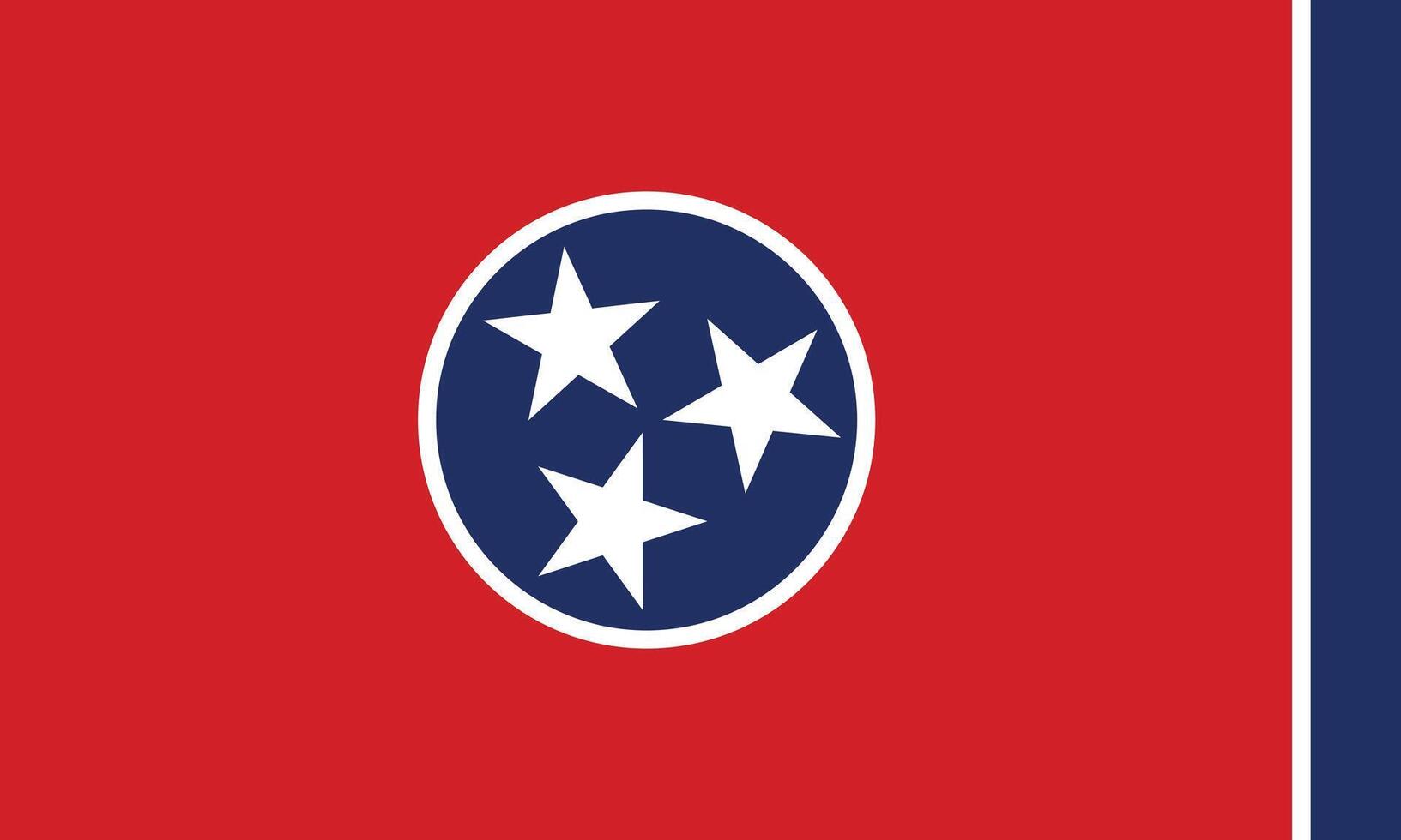 Flat Illustration of Tennessee flag. Tennessee flag design. vector