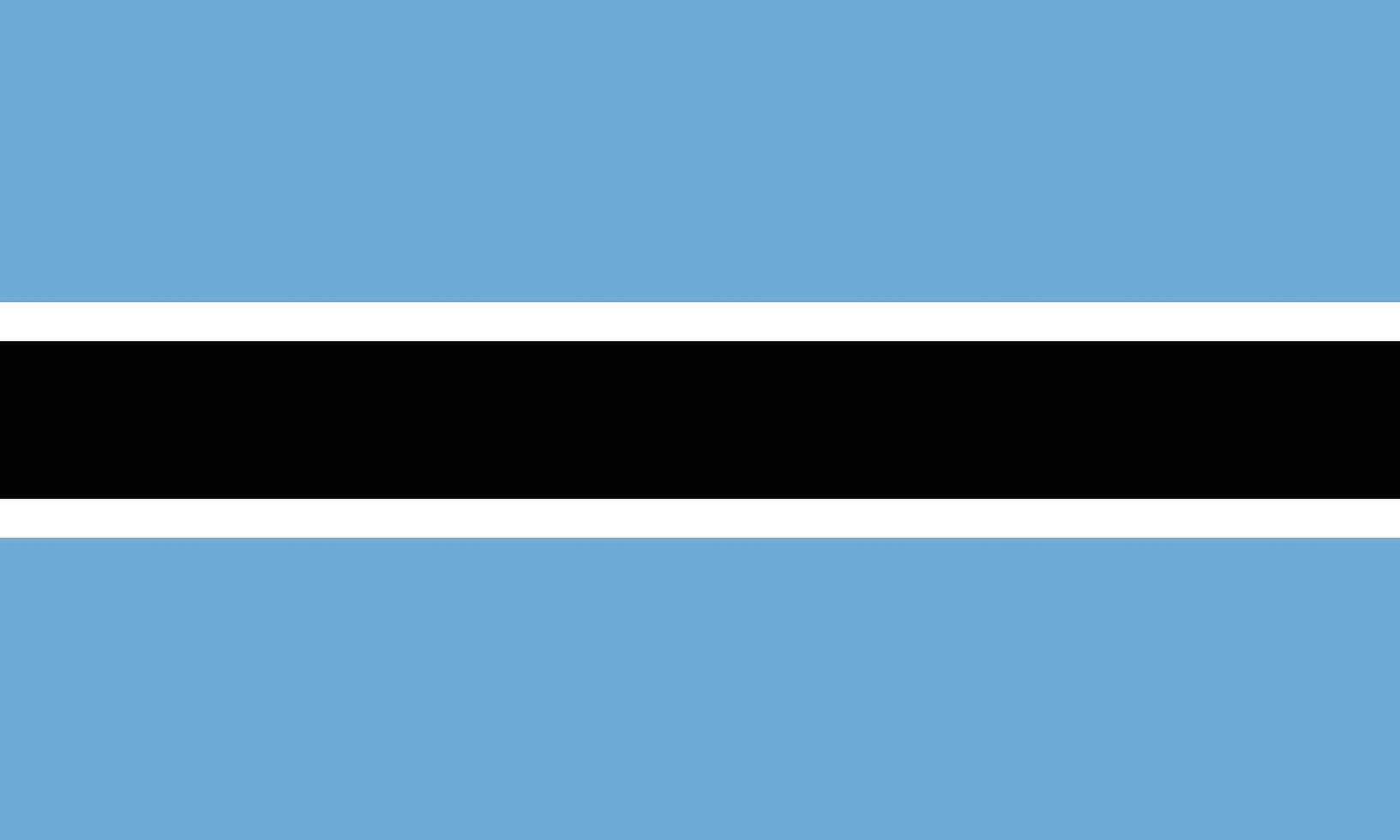 Flat Illustration of Botswana national flag. Botswana flag design. vector