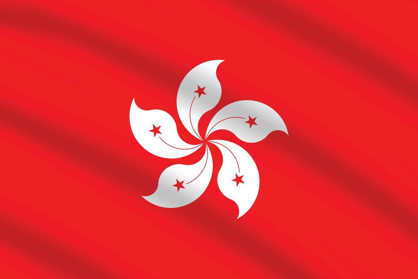 plano ilustración de el hong kong nacional bandera. hong kong bandera diseño. hong kong ola bandera. vector