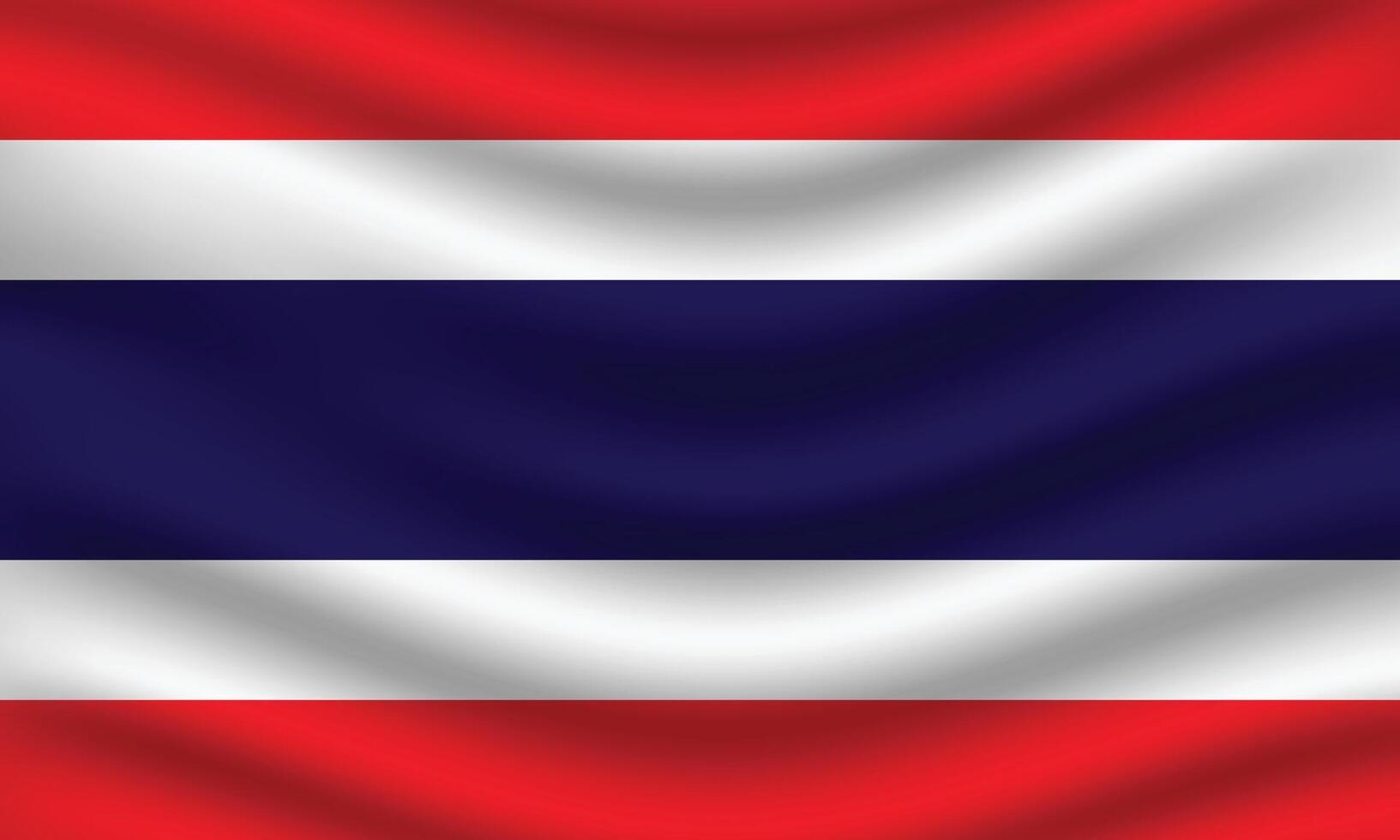 Flat Illustration of Thailand national flag. Thailand flag design. Thailand wave flag. vector