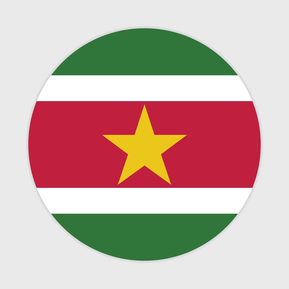 Surinam nacional bandera vector icono diseño. Surinam circulo bandera. redondo de Surinam bandera.