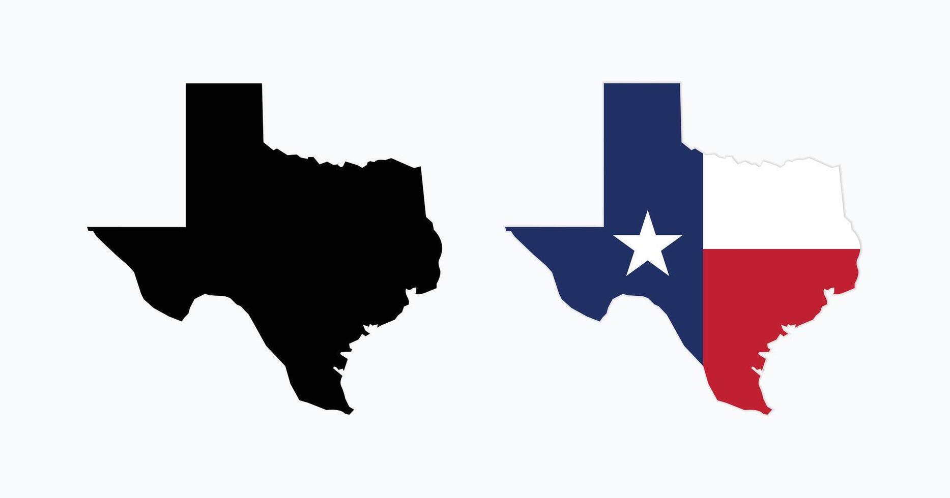 mapa de texas con bandera vector