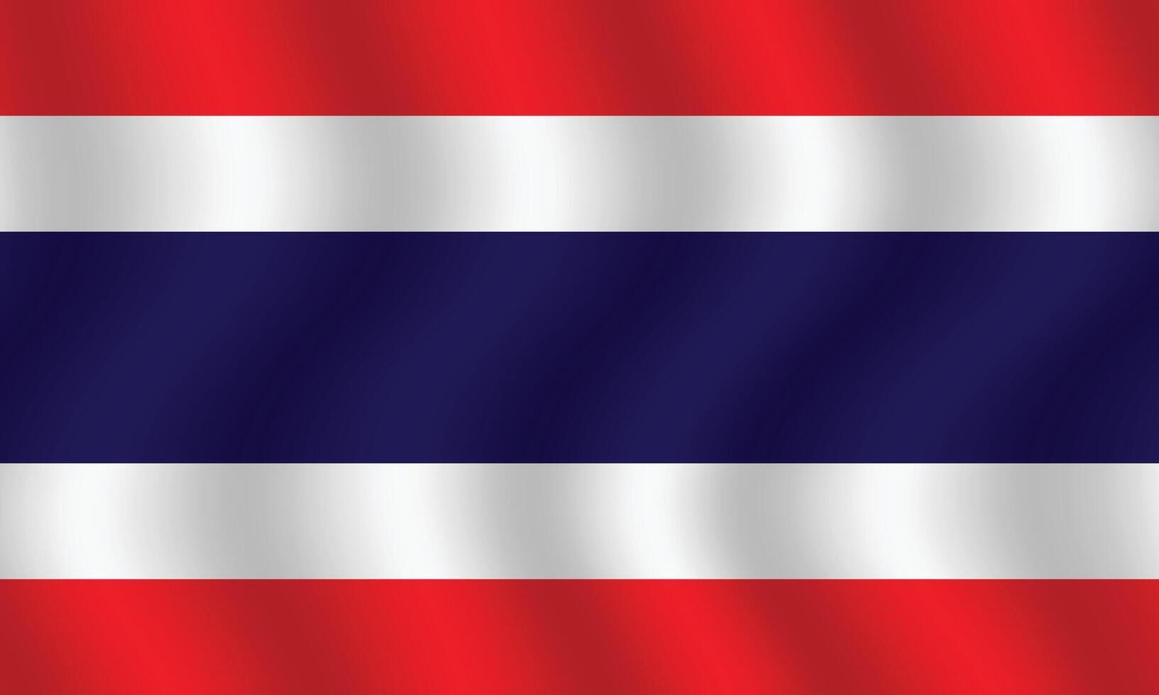 Flat Illustration of Thailand national flag. Thailand flag design. Thailand wave flag. vector