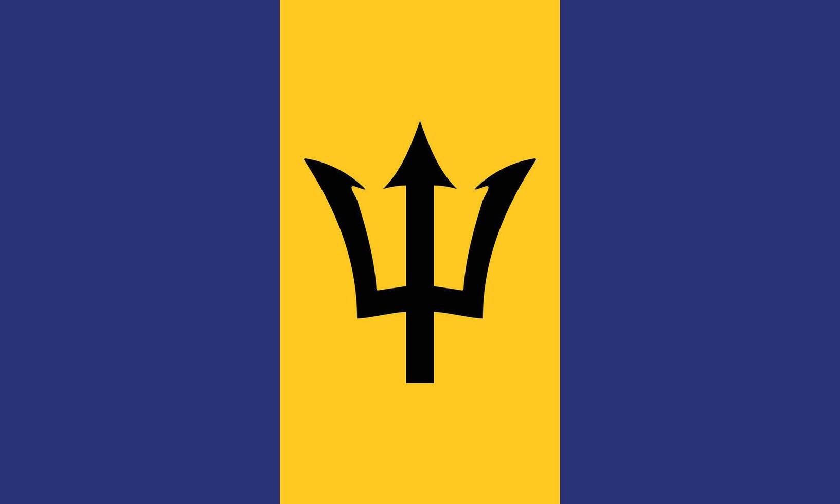 Flat Illustration of Barbados flag. Barbados national flag design. vector