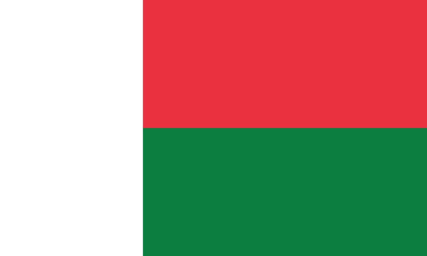Flat Illustration of Madagascar national flag. Madagascar flag design. vector