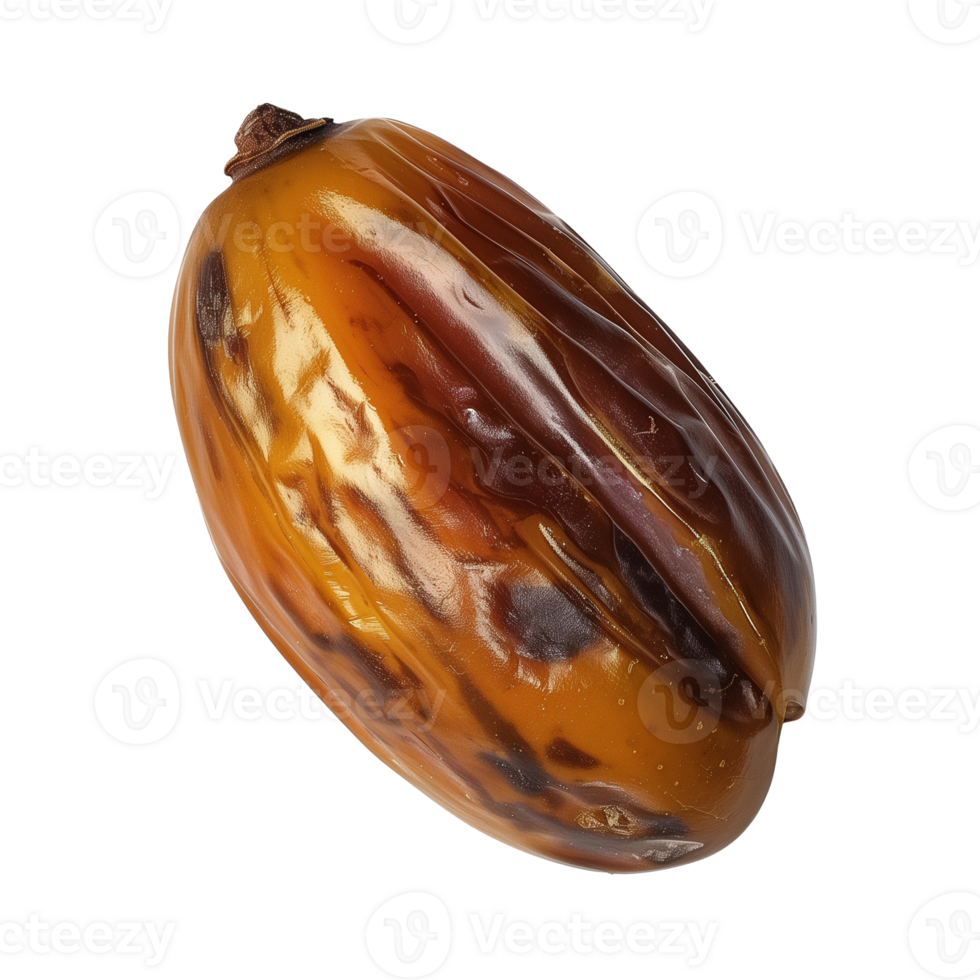 AI generated a date fruit isolated on a transparent background, PNG