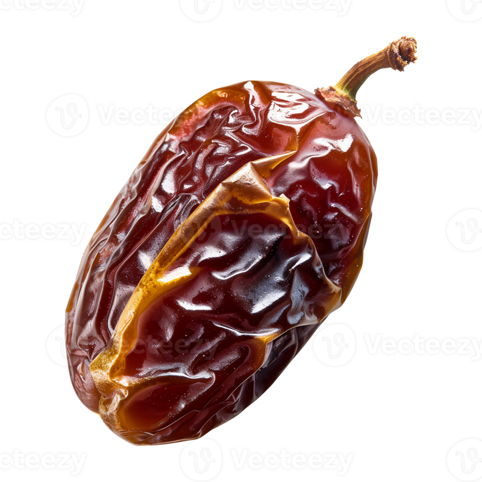 AI generated a date fruit isolated on a transparent background, PNG