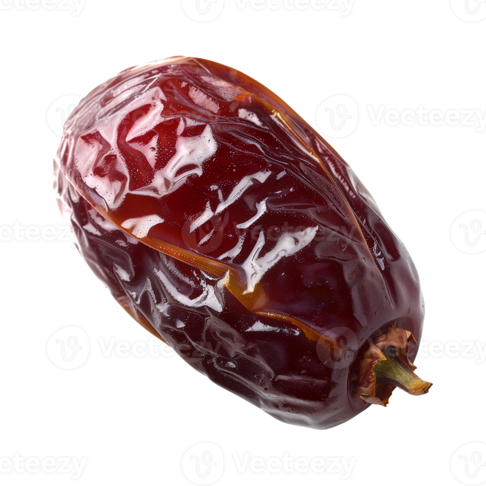 AI generated a date fruit isolated on a transparent background, PNG