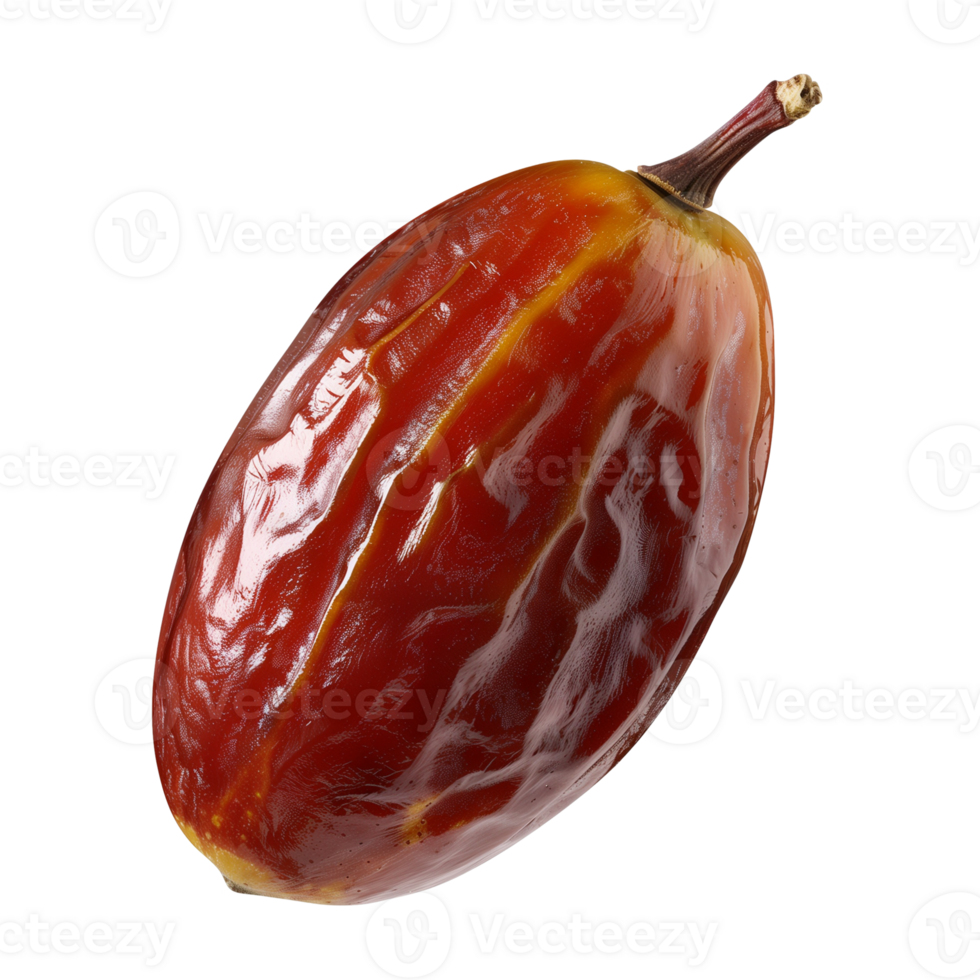AI generated a date fruit isolated on a transparent background, PNG