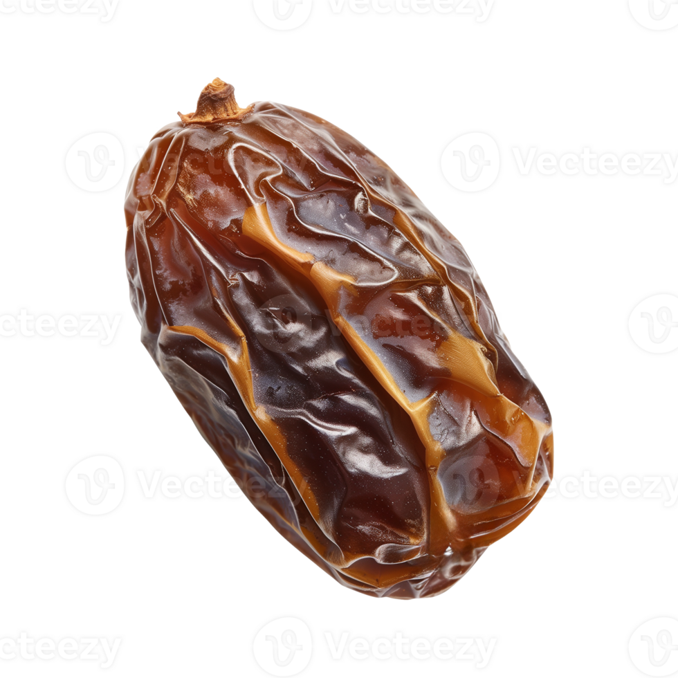 AI generated a date fruit isolated on a transparent background, PNG