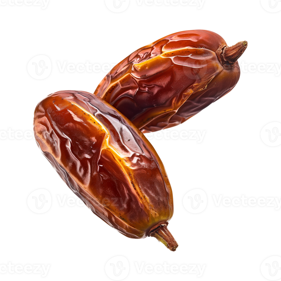 AI generated dates fruit isolated on a transparent background, PNG