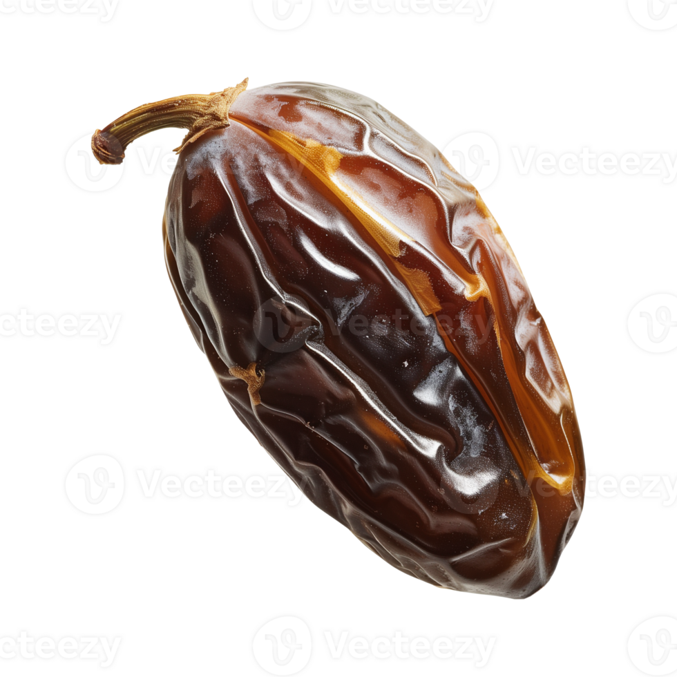 AI generated a date fruit isolated on a transparent background, PNG
