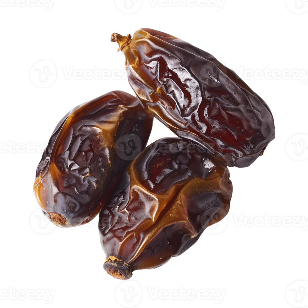 AI generated dates fruit isolated on a transparent background, PNG