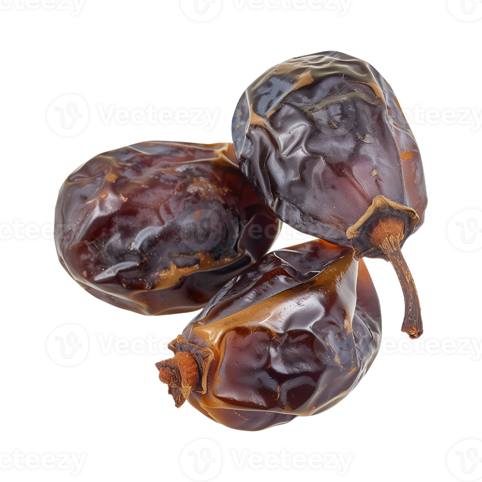 AI generated dates fruit isolated on a transparent background, PNG