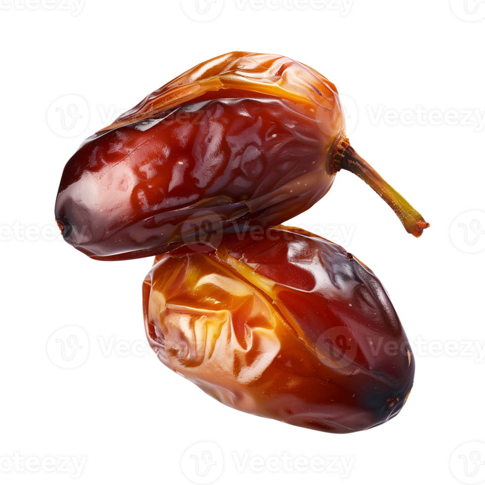 AI generated dates fruit isolated on a transparent background, PNG
