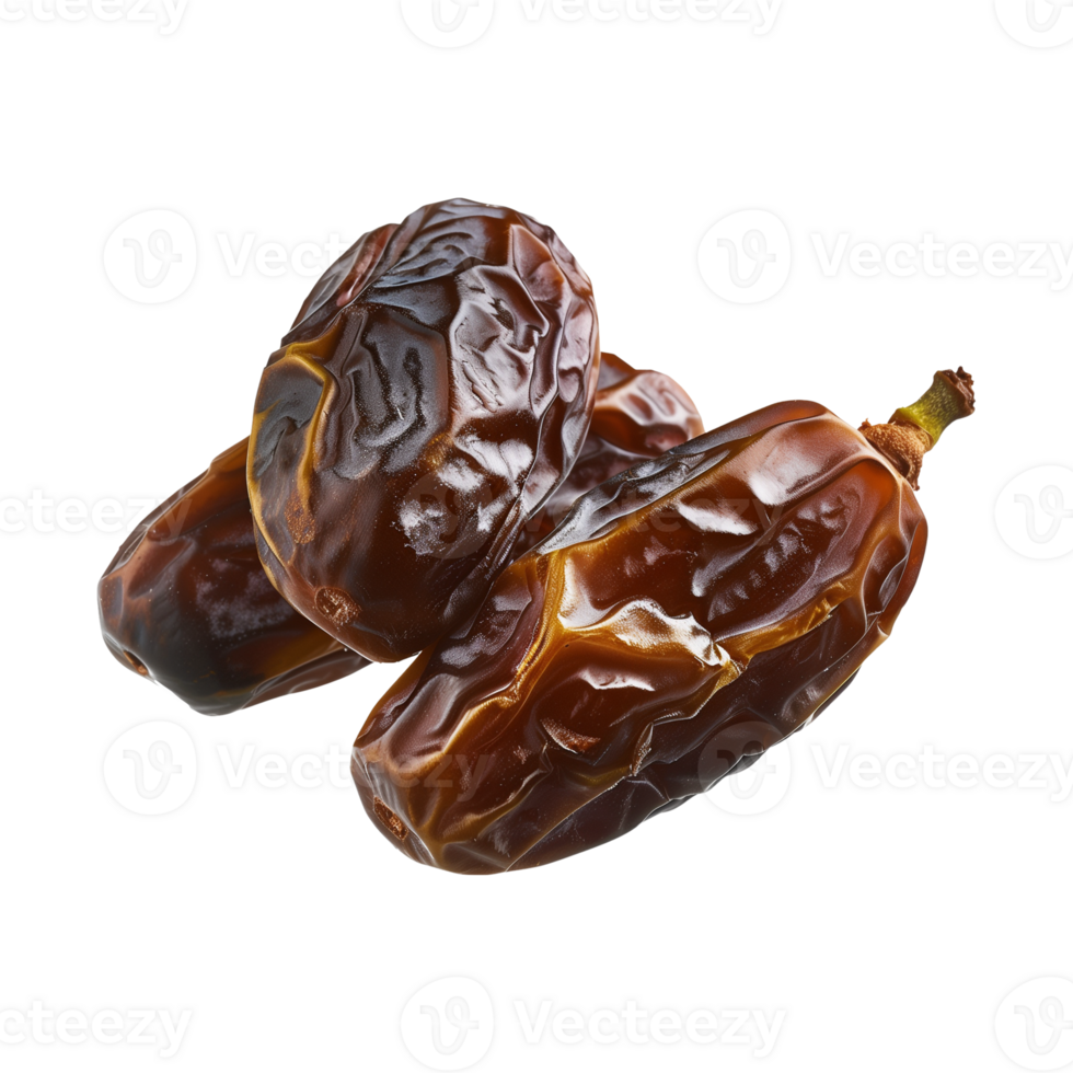 AI generated dates fruit isolated on a transparent background, PNG