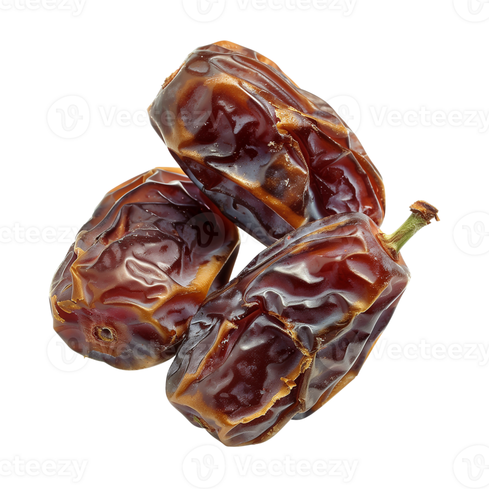 AI generated dates fruit isolated on a transparent background, PNG