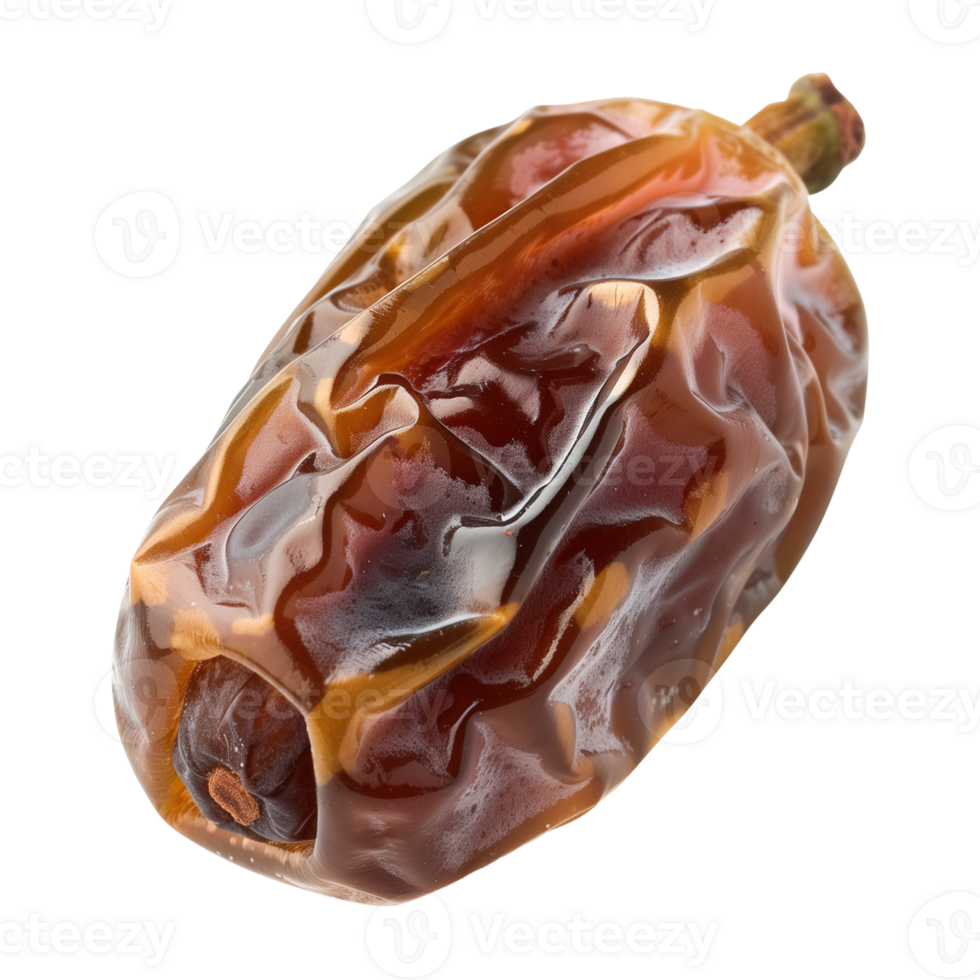 AI generated a date fruit isolated on a transparent background, PNG