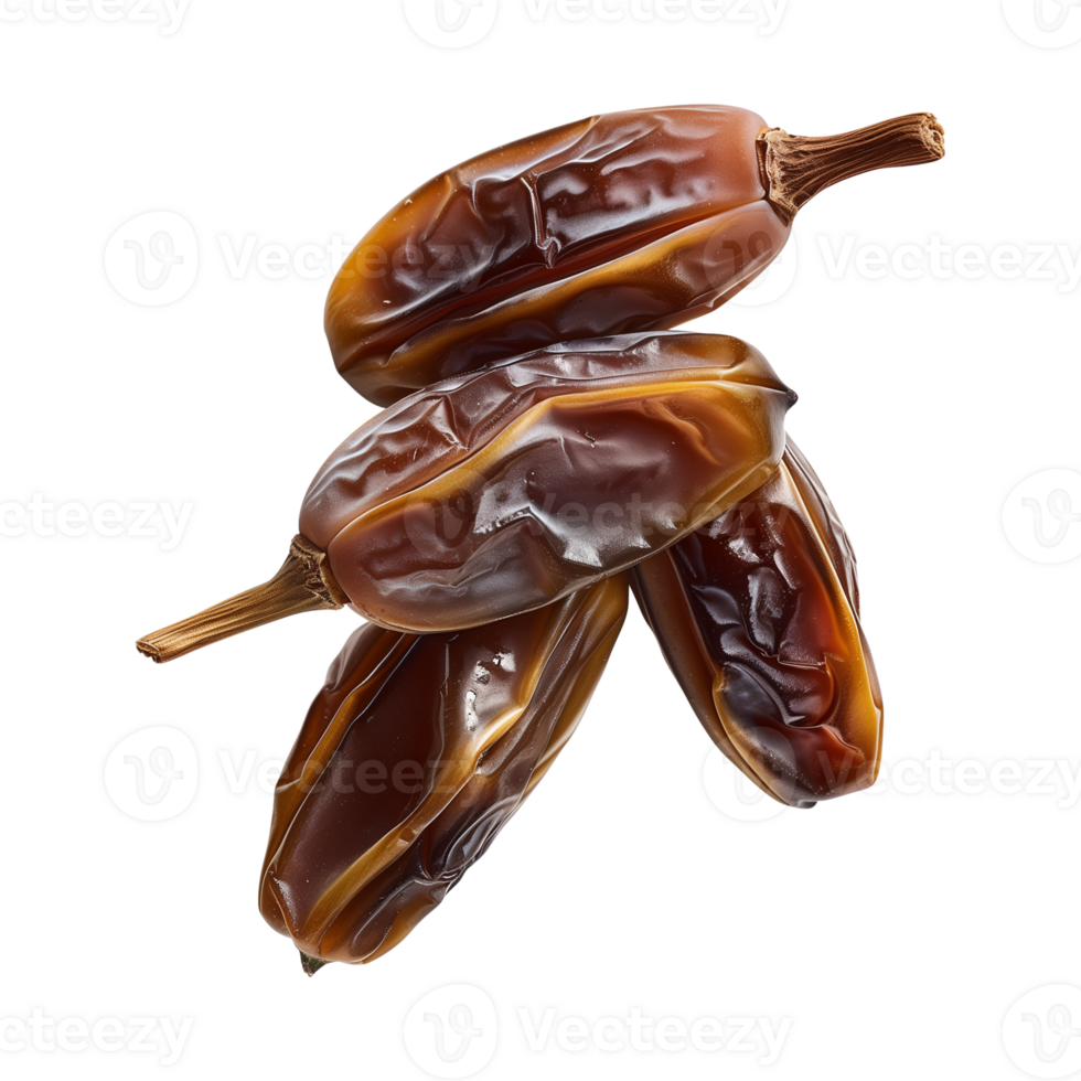 AI generated dates fruit isolated on a transparent background, PNG