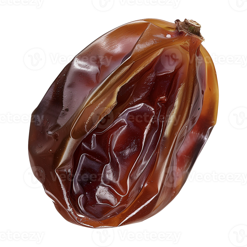 AI generated a date fruit isolated on a transparent background, PNG
