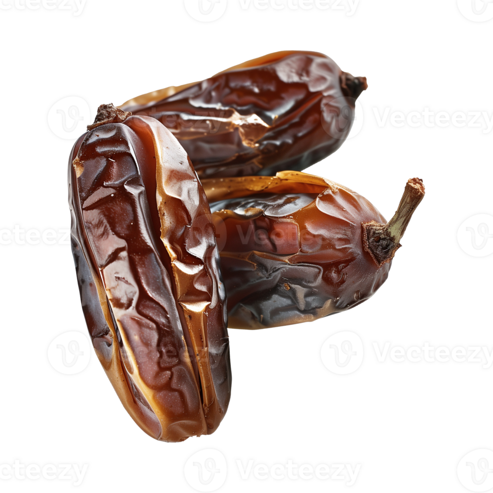 AI generated dates fruit isolated on a transparent background, PNG