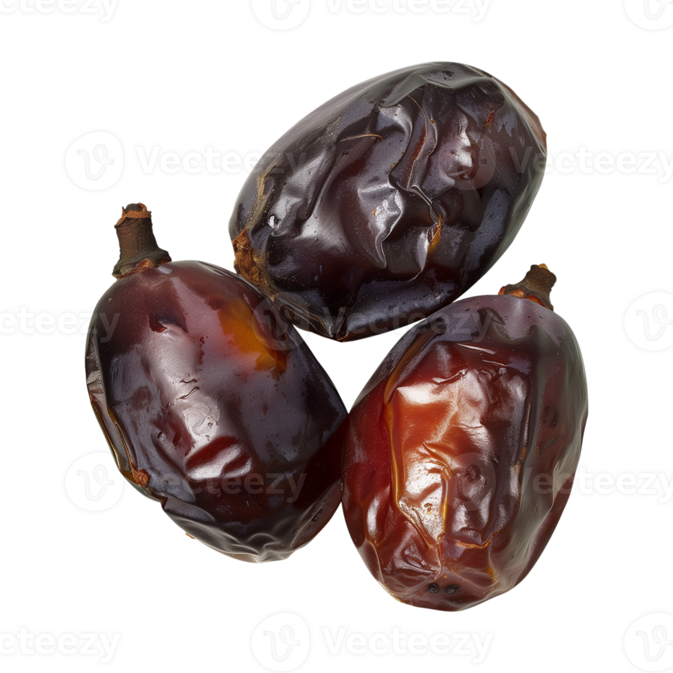 AI generated dates fruit isolated on a transparent background, PNG