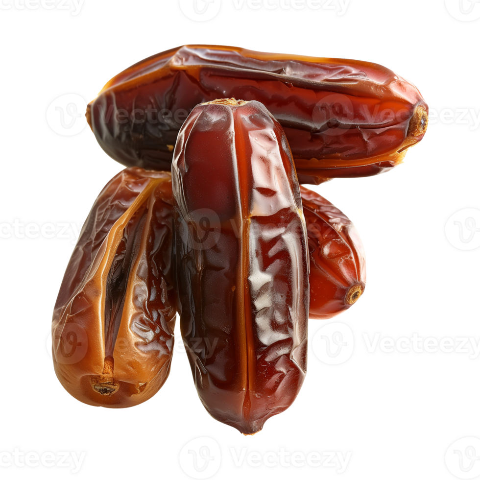 AI generated dates fruit isolated on a transparent background, PNG