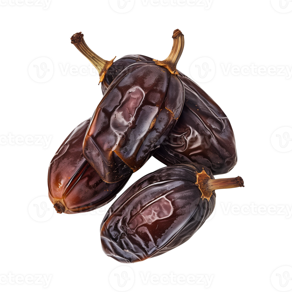 AI generated dates fruit isolated on a transparent background, PNG