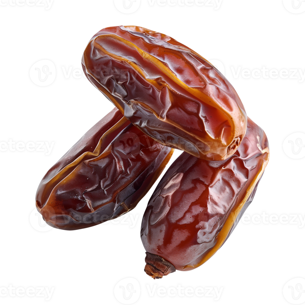 AI generated dates fruit isolated on a transparent background, PNG