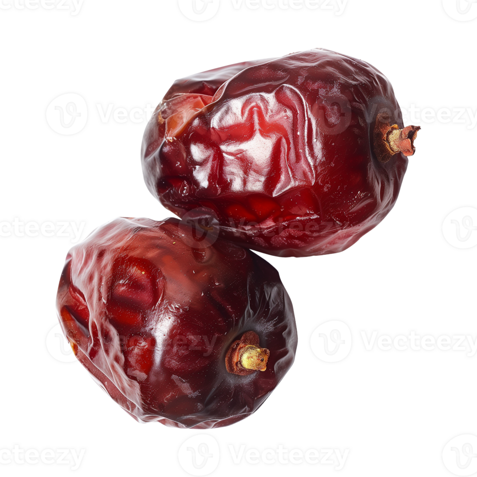 AI generated dates fruit isolated on a transparent background, PNG