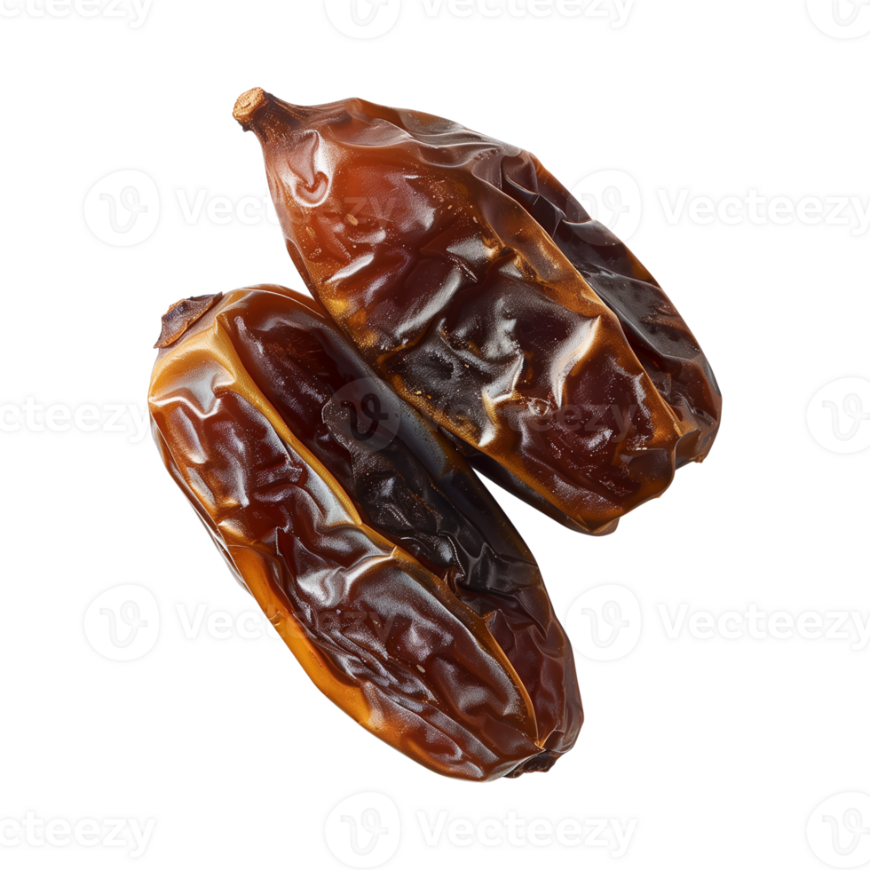 AI generated dates fruit isolated on a transparent background, PNG